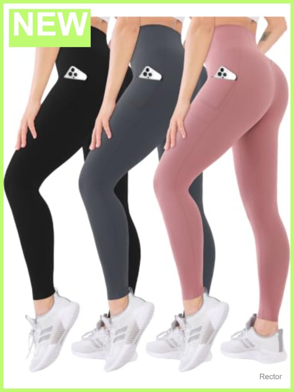 High Waisted Leggings with Pockets Soft Tummy Control Yoga Running Pants